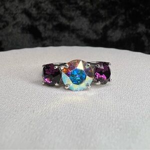 Sterling Silver Swarovski Crystal Ring